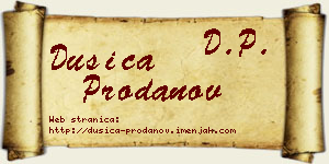Dušica Prodanov vizit kartica